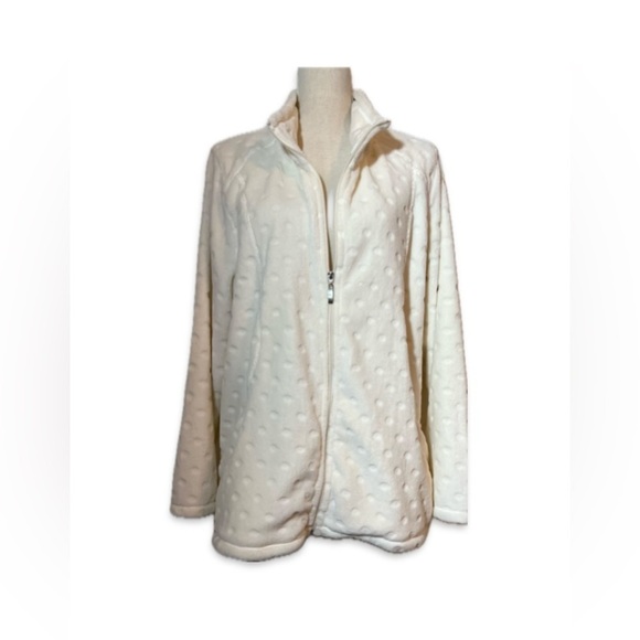 Jason Maxwell Jacket Women’s Size 2X Off White Super Soft - Picture 1 of 8